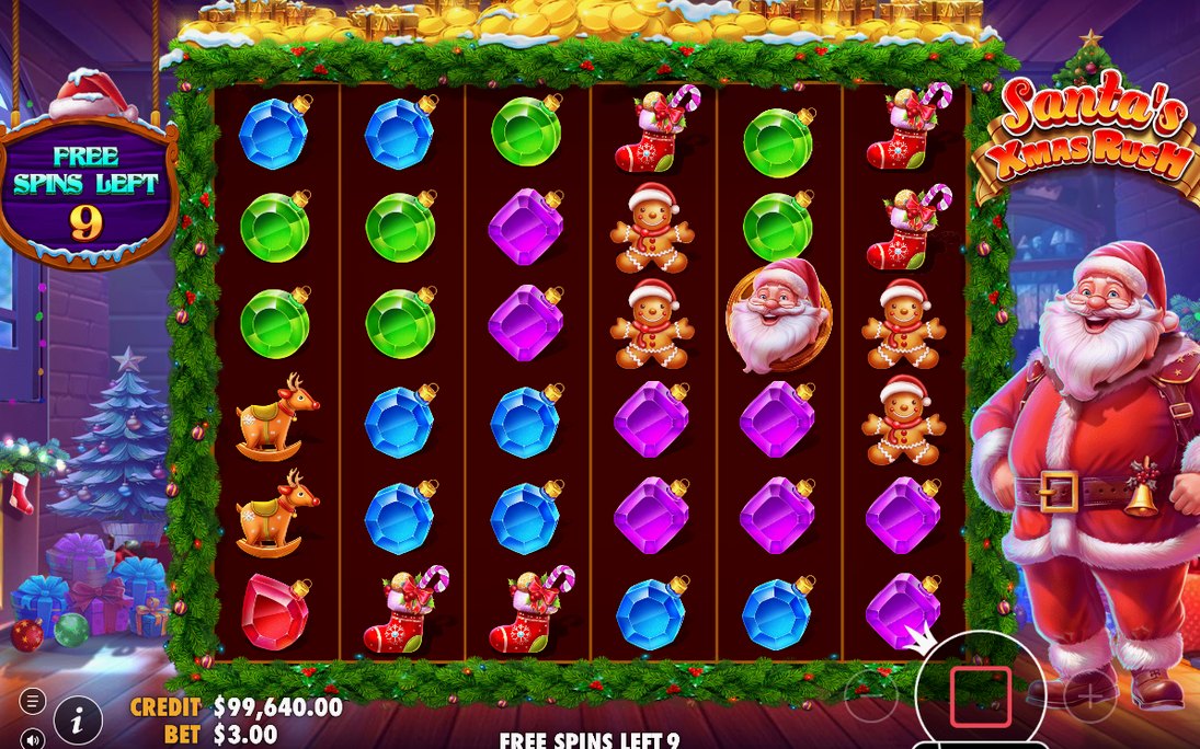 Tumble-vinster i rutnätet under free spins